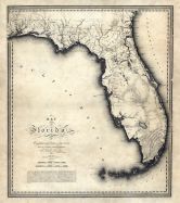 Florida State Map 1823 16x18, Florida State Map 1823